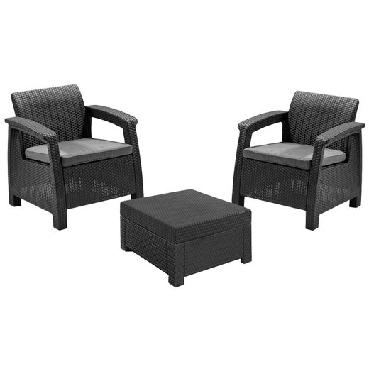 MESA Y SILLAS KETER BALCONY