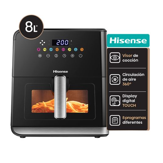 FREIDORA SIN ACEITE HISENSE H09AFBKS4S FREID.AIRE 8L H09AFBKS4S NEG